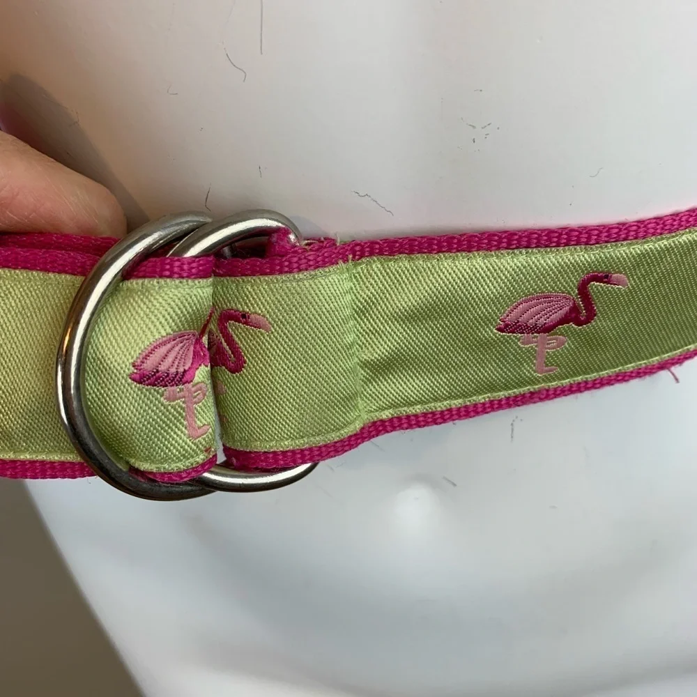 Toe Goz D Ring Pink/Green Flamingo Belt- S